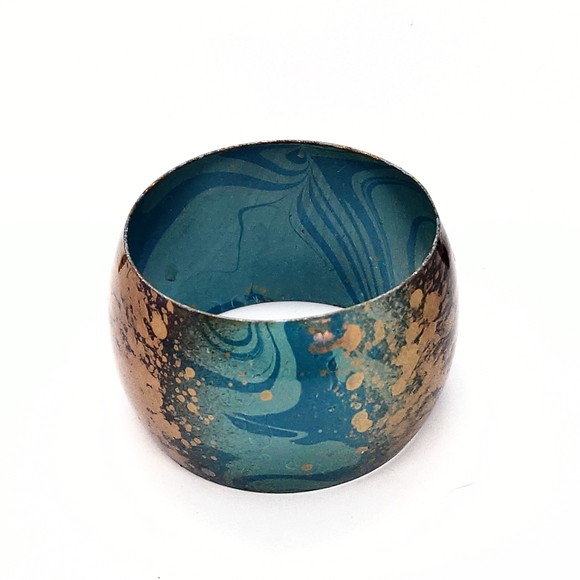 Jewelry - 10/$25.  Unique Hand Painted Metal Bracelet